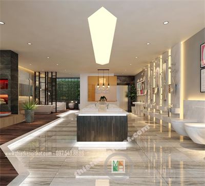  Trần thạch cao showroom thiết bị vệ sinh
